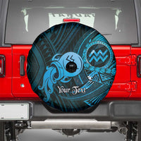 Personalised Polynesia Zodiac Aquarius Spare Tire Cover Galaxy Polynesian Pattern Chest Tattoo Style LT14 - Polynesian Pride