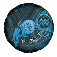 Personalised Polynesia Zodiac Aquarius Spare Tire Cover Galaxy Polynesian Pattern Chest Tattoo Style LT14 - Polynesian Pride