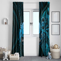 Personalised Polynesia Zodiac Aquarius Window Curtain Galaxy Polynesian Pattern Chest Tattoo Style LT14 - Polynesian Pride