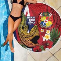 Hawaii And Tonga Beach Blanket Shark Tattoo With Tongan Coat Of Arms LT14 - Polynesian Pride