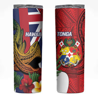 Hawaii And Tonga Skinny Tumbler Shark Tattoo With Tongan Coat Of Arms