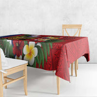 Hawaii And Tonga Tablecloth Shark Tattoo With Tongan Coat Of Arms LT14 - Polynesian Pride