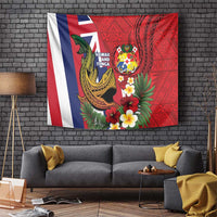 Hawaii And Tonga Tapestry Shark Tattoo With Tongan Coat Of Arms
