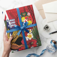 Hawaii And Tonga Wrapping Paper Shark Tattoo With Tongan Coat Of Arms - Polynesian Pride