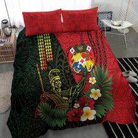 Hawaii And Tonga Bedding Set King Kamehameha Tribal Ngatu Pattern