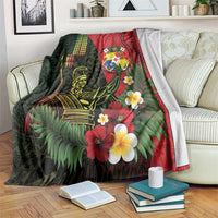 Hawaii And Tonga Blanket King Kamehameha Tribal Ngatu Pattern LT14 Red - Polynesian Pride