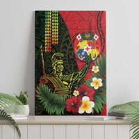 Hawaii And Tonga Canvas Wall Art King Kamehameha Tribal Ngatu Pattern LT14 - Polynesian Pride