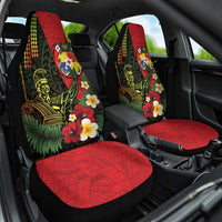 Hawaii And Tonga Car Seat Cover King Kamehameha Tribal Ngatu Pattern