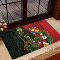 Hawaii And Tonga Rubber Doormat King Kamehameha Tribal Ngatu Pattern LT14 - Polynesian Pride