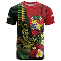 Hawaii And Tonga T Shirt King Kamehameha Tribal Ngatu Pattern