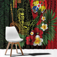 Hawaii And Tonga Window Curtain King Kamehameha Tribal Ngatu Pattern LT14 - Polynesian Pride
