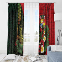 Hawaii And Tonga Window Curtain King Kamehameha Tribal Ngatu Pattern LT14 - Polynesian Pride