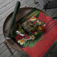 Hawaii And Tonga Wrapping Paper King Kamehameha Tribal Ngatu Pattern - Polynesian Pride