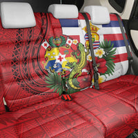 Hawaii And Tonga Back Car Seat Cover King Kalakaua Tribal Gecko Tongan Ngatu