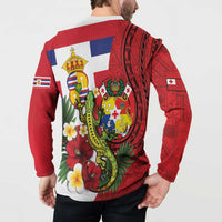 Hawaii And Tonga Button Sweatshirt King Kalakaua Tribal Gecko Tongan Ngatu LT14 - Polynesian Pride