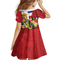 Hawaii And Tonga Family Matching Short Sleeve Bodycon Dress and Hawaiian Shirt King Kalakaua Tribal Gecko Tongan Ngatu