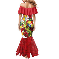 Hawaii And Tonga Mermaid Dress King Kalakaua Tribal Gecko Tongan Ngatu