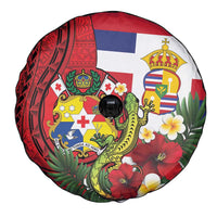 Hawaii And Tonga Spare Tire Cover King Kalakaua Tribal Gecko Tongan Ngatu