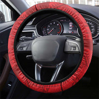 Hawaii And Tonga Steering Wheel Cover King Kalakaua Tribal Gecko Tongan Ngatu