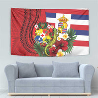 Hawaii And Tonga Tapestry King Kalakaua Tribal Gecko Tongan Ngatu