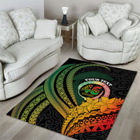 Personalised Vanuatu Independence Day Area Rug July 30 Pig Tusk Long God Yumi Stanap LT14 - Polynesian Pride