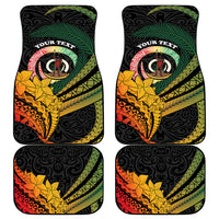 Personalised Vanuatu Independence Day Car Mats July 30 Pig Tusk Long God Yumi Stanap LT14 - Polynesian Pride