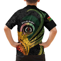 Personalised Vanuatu Independence Day Family Matching Mermaid Dress and Hawaiian Shirt July 30 Pig Tusk Long God Yumi Stanap LT14 - Polynesian Pride