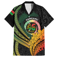 Personalised Vanuatu Independence Day Family Matching Mermaid Dress and Hawaiian Shirt July 30 Pig Tusk Long God Yumi Stanap LT14 Dad's Shirt - Short Sleeve Black - Polynesian Pride