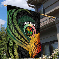 Personalised Vanuatu Independence Day Garden Flag July 30 Pig Tusk Long God Yumi Stanap LT14 - Polynesian Pride
