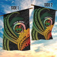Personalised Vanuatu Independence Day Garden Flag July 30 Pig Tusk Long God Yumi Stanap LT14 - Polynesian Pride