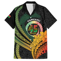 Personalised Vanuatu Independence Day Hawaiian Shirt July 30 Pig Tusk Long God Yumi Stanap LT14 Black - Polynesian Pride