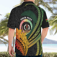 Personalised Vanuatu Independence Day Hawaiian Shirt July 30 Pig Tusk Long God Yumi Stanap LT14 - Polynesian Pride