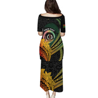 Personalised Vanuatu Independence Day Puletasi July 30 Pig Tusk Long God Yumi Stanap LT14 - Polynesian Pride