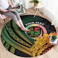Personalised Vanuatu Independence Day Round Carpet July 30 Pig Tusk Long God Yumi Stanap