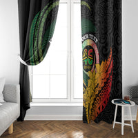 Personalised Vanuatu Independence Day Window Curtain July 30 Pig Tusk Long God Yumi Stanap LT14 - Polynesian Pride