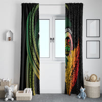 Personalised Vanuatu Independence Day Window Curtain July 30 Pig Tusk Long God Yumi Stanap LT14 - Polynesian Pride
