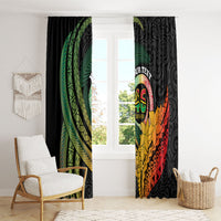 Personalised Vanuatu Independence Day Window Curtain July 30 Pig Tusk Long God Yumi Stanap LT14 - Polynesian Pride
