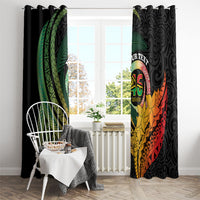 Personalised Vanuatu Independence Day Window Curtain July 30 Pig Tusk Long God Yumi Stanap LT14 - Polynesian Pride