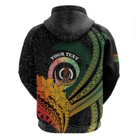 Personalised Vanuatu Independence Day Zip Hoodie July 30 Pig Tusk Long God Yumi Stanap LT14 - Polynesian Pride