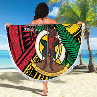 Halo Vanuatu Beach Blanket Happy 45th Independence Anniversary LT14 - Polynesian Pride