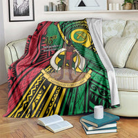 Halo Vanuatu Blanket Happy 45th Independence Anniversary LT14 Black - Polynesian Pride