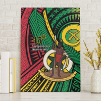 Halo Vanuatu Canvas Wall Art Happy 45th Independence Anniversary LT14 Without Frame Black - Polynesian Pride