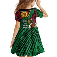 Halo Vanuatu Family Matching Off The Shoulder Long Sleeve Dress and Hawaiian Shirt Happy 46th Independence Anniversary LT14 - Polynesian Pride
