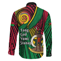 Halo Vanuatu Family Matching Summer Maxi Dress and Hawaiian Shirt Happy 46th Independence Anniversary LT14 - Polynesian Pride