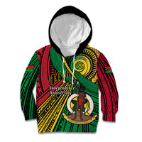 Halo Vanuatu Kid Hoodie Happy 46th Independence Anniversary LT14 Hoodie Black - Polynesian Pride