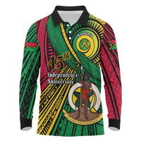 Halo Vanuatu Long Sleeve Polo Shirt Happy 45th Independence Anniversary