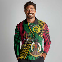 Halo Vanuatu Long Sleeve Polo Shirt Happy 45th Independence Anniversary
