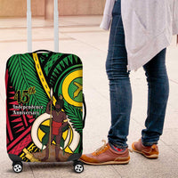 Halo Vanuatu Luggage Cover Happy 46th Independence Anniversary LT14 Black - Polynesian Pride