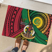 Halo Vanuatu Rubber Doormat Happy 45th Independence Anniversary LT14 - Polynesian Pride