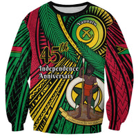 Halo Vanuatu Sweatshirt Happy 45th Independence Anniversary LT14 Unisex Black - Polynesian Pride